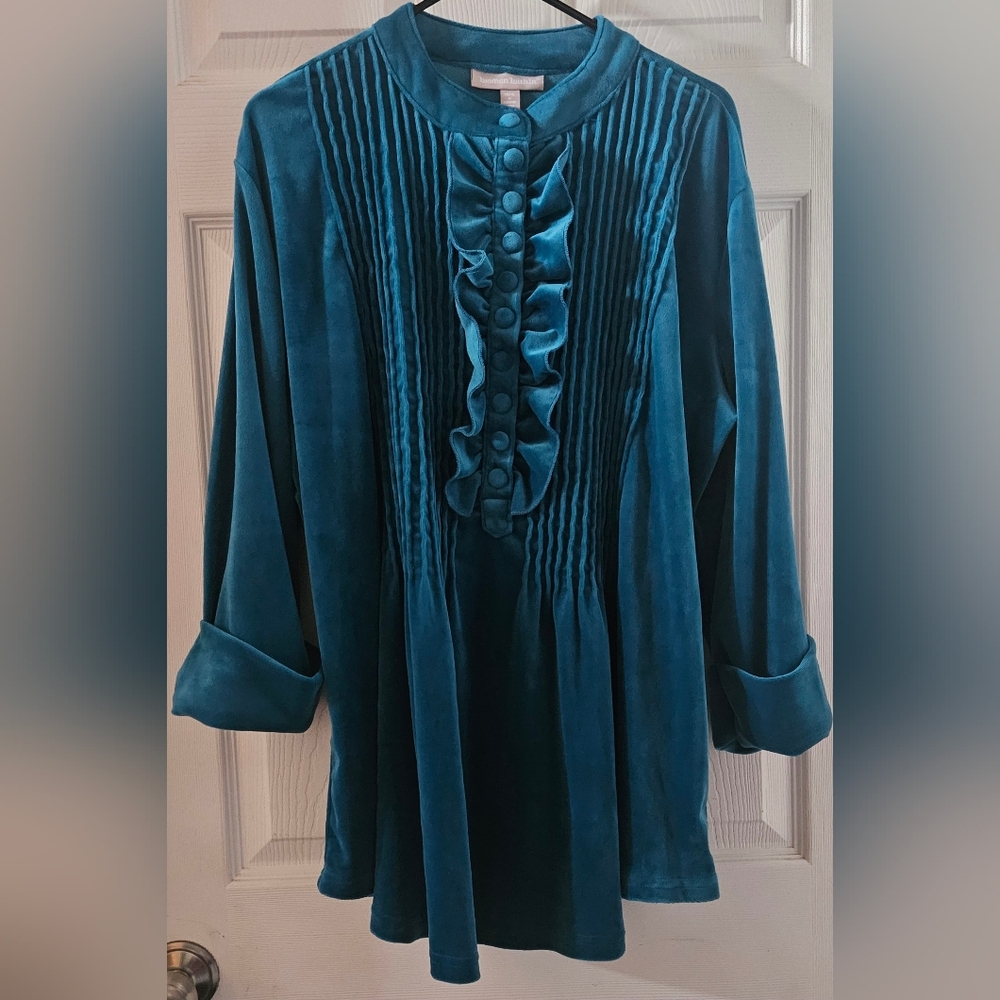 Woman Within Velour Top